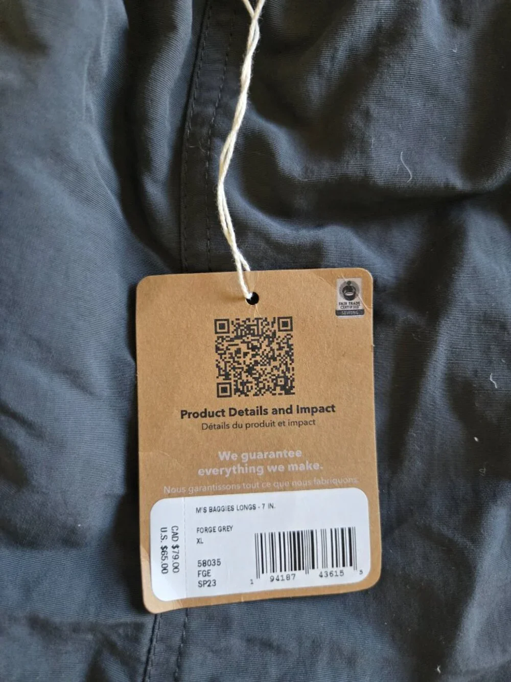 Patagonia Shorts Gray XL NWT